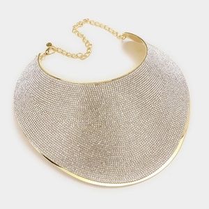 Nubian Queen Rhinestone Statement Choker Necklace